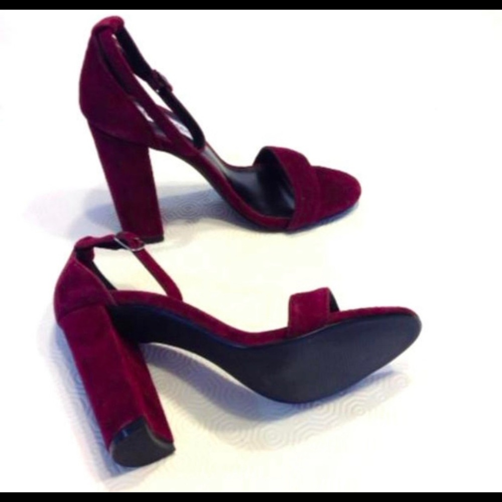 Steve Madden wine chunky heels - Picture 5 of 6
